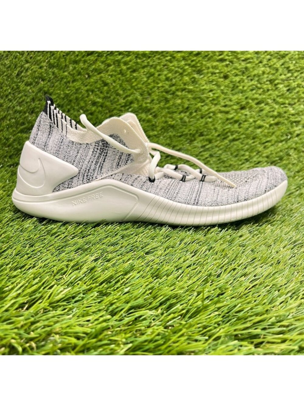 Nike Free TR Flyknit 3 Womens Size 7.5 Gray Black Athletic Running Shoes Sneaker